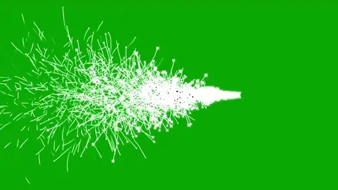 White streaks path motion graphics with green screen background Video stock 328962590