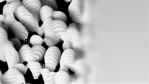White streams on the left side roll on the static right side. seamless loop. Stock Footage 81260583