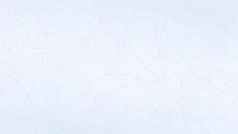 White street map with subtle lines and small Street Grid, Curving Roads, minimal Stockillustratie