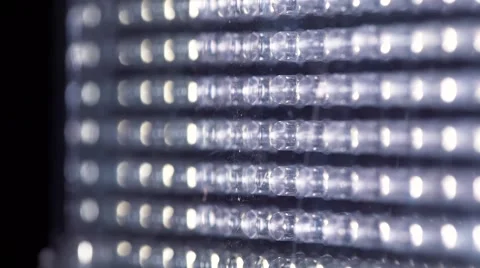White stretch of LED lights Stock Footage 67864822