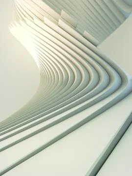 White stripe pattern futuristic background. 3d render illustration Stock Illustration