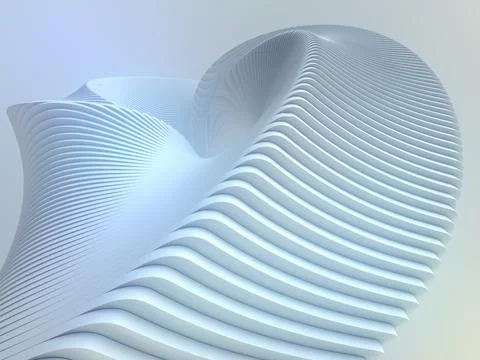 White stripe pattern futuristic background. 3d render illustration Stock Illustration