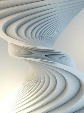 White stripe pattern futuristic background. 3d render illustration Stock Illustration