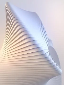 White stripe pattern futuristic background. 3d render illustration Stockillustratie