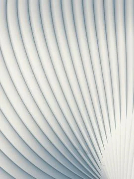 White striped futuristic pattern surrounded by light mist. 3d render Stock Illustration