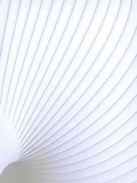 White striped futuristic pattern surrounded by light mist. 3d render Stock Illustration