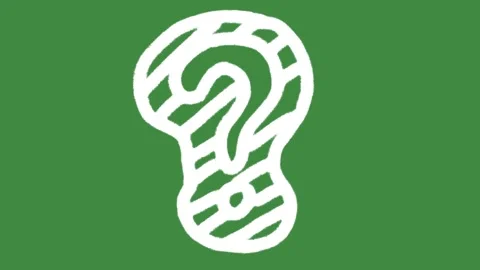 White striped question mark help desk hand-drawn cartoon graphic with chalk icon Video stock 337052296
