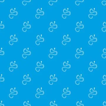 White striped snake pattern seamless blue イラスト素材