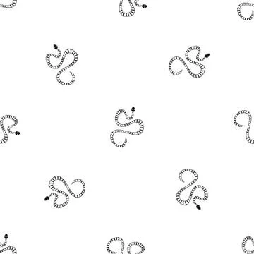 White striped snake pattern seamless black イラスト素材