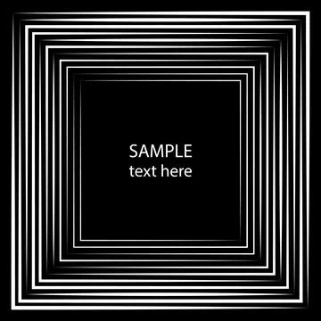 White stripes in abstract rectangle frame form Stock Illustration