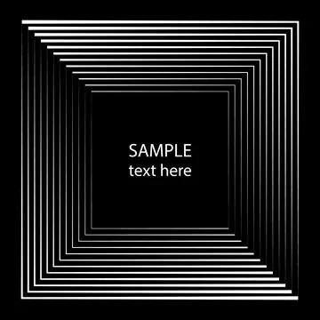 White stripes in abstract square form Stock Illustration