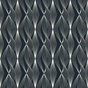 White stripes on dark seamless background. Illustrazione stock
