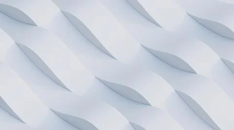 White stripes in waves. 3D illustration Stock Illustration