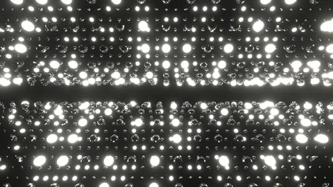 White Strobe Balls Rotation Background VJ Loop in 4K Stock Footage 297110096