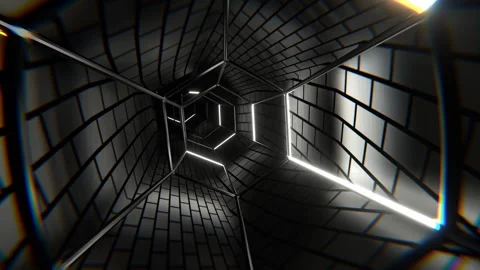 White Strobe Cyber Brickway Background VJ Loop in 4K Stock Footage 314363893