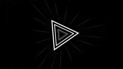 White Strobe Light In Triangular Futuristic Tunnel Background VJ Loop in 4K Stock Footage 308534097