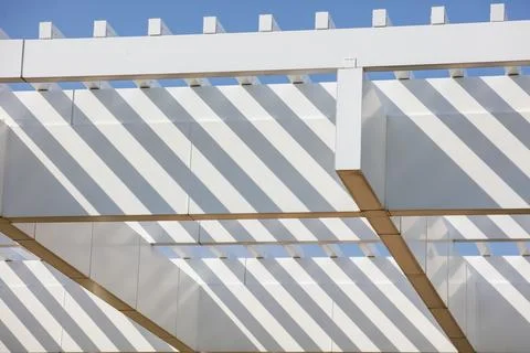 The white structure has a lot of white and brown elements 写真素材