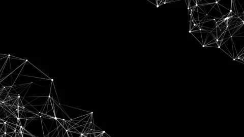 White structures on a black background.Abstract blockchain geometrical Stockbeeldmateriaal 103115520