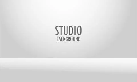 White studio empty room background. Empty studio template concept vector illu Illustrazione stock