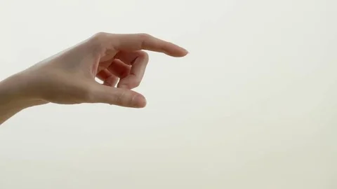 White Studio, Hand clicking on a certain point Stock Footage 85051843