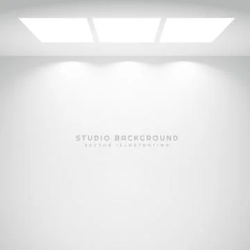 White studio lights background Stock Illustration