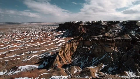 White Stupa Formations In Vast Gobi Desert Landscape Mongolia Stock Footage 333531850