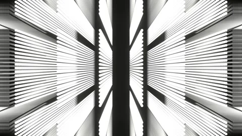 White Stylized Digital Light Hall LED Panels Background VJ Loop in 4K Video stock 346815441