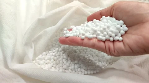 White styrofoam granules Stock Footage 250097468