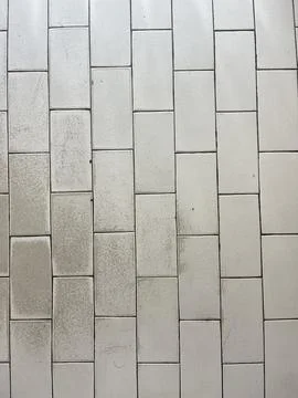 White Subway Tile Wall Texture Background 写真素材