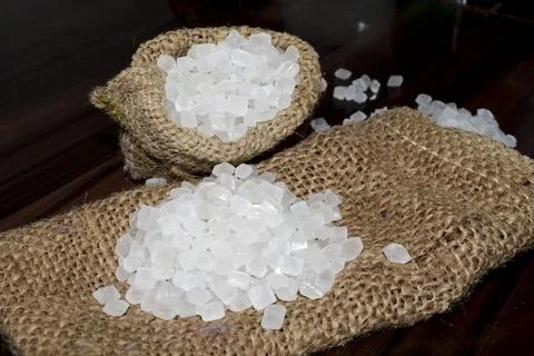 White sugar, also called table sugar, granulated sugar or regular sugar in .. Foto stock