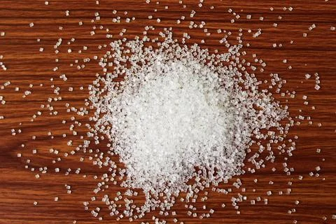 White sugar background Stock Photos