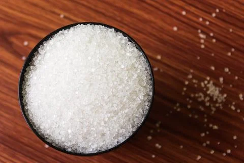 White sugar background Stock Photos