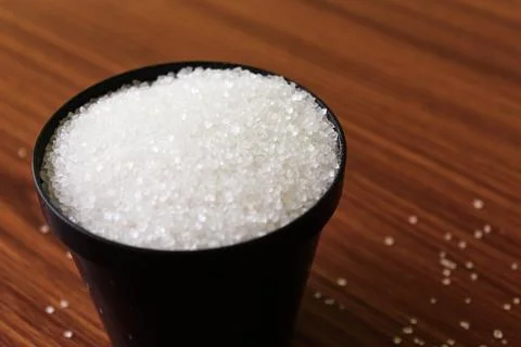 White sugar background Stock Photos