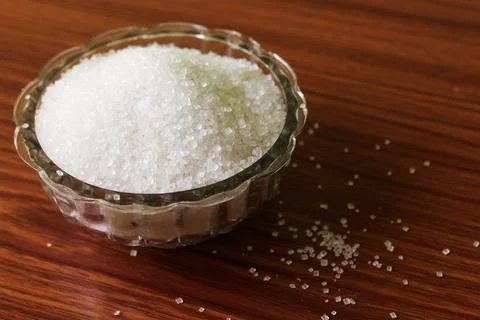 White sugar background Stock Photos