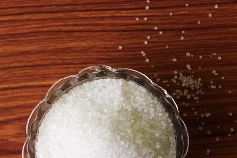 White sugar background Stock Photos