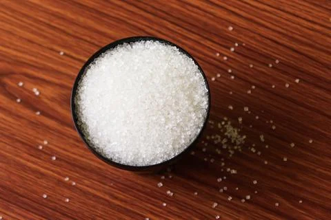 White sugar background Stock Photos
