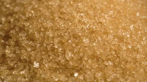 White Sugar brown Macro rotating Stock Footage 86643642
