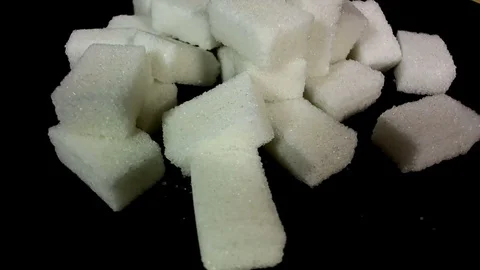 White Sugar Cane Cubes Glucose Sweetener Stock Footage 75938240