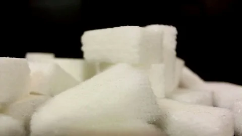White Sugar Cane Cubes Glucose Sweetener Stock Footage 75940261
