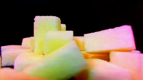 White Sugar Cane Cubes Glucose Sweetener Stock Footage 75941051
