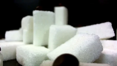 White Sugar Cane Cubes Glucose Sweetener Stock Footage 75941937