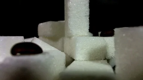 White Sugar Cane Cubes Glucose Sweetener Stock Footage 75944143