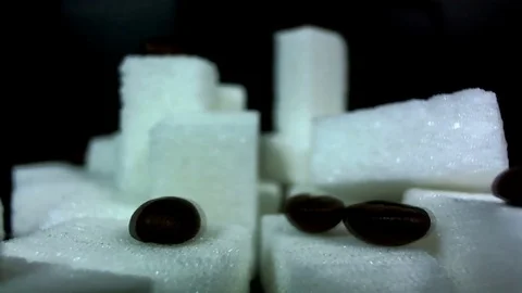 White Sugar Cane Cubes Glucose Sweetener Stock Footage 75944347