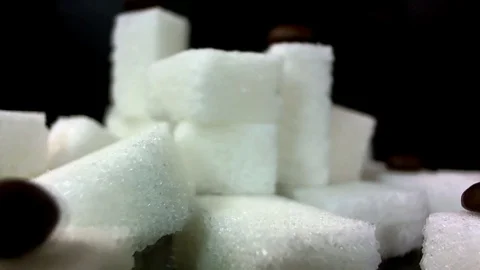 White Sugar Cane Cubes Glucose Sweetener Stock Footage 75944389