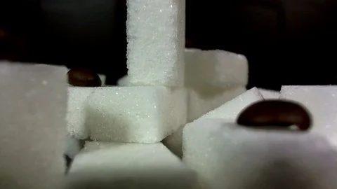 White Sugar Cane Cubes Glucose Sweetener Stock Footage 75945385
