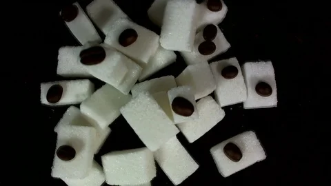 White Sugar Cane Cubes Glucose Sweetener Stock Footage 75947563