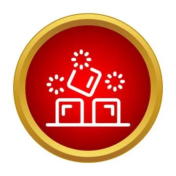 White sugar cubes falling into a stack icon イラスト素材