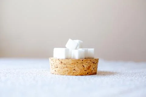 White Sugar Cubes Stock Photos
