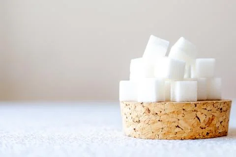 White Sugar Cubes Stock Photos