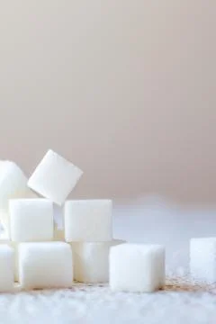 White Sugar Cubes Stock Photos